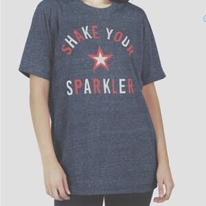 Royce Brand 4th of July "shake your sparkler" patriotic gray/navy tshirt S 34201
